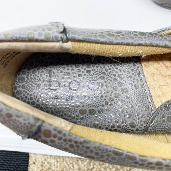 boc Gray Faux Leather Peggy Clogs Women's Sz 7.5 Pebble Print Cushioned Insoles - Picture 6 of 10